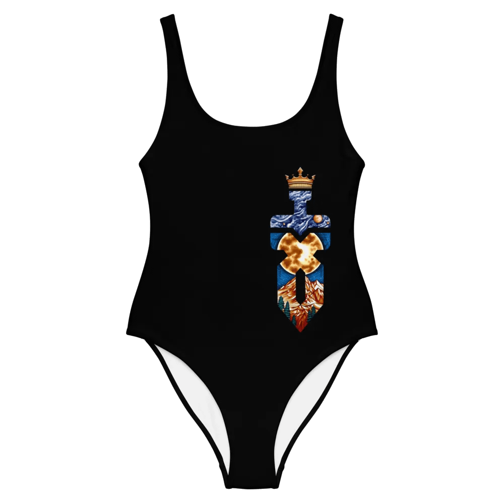 Color Logo One Piece Swimsuit - Crown Simple product image (2)
