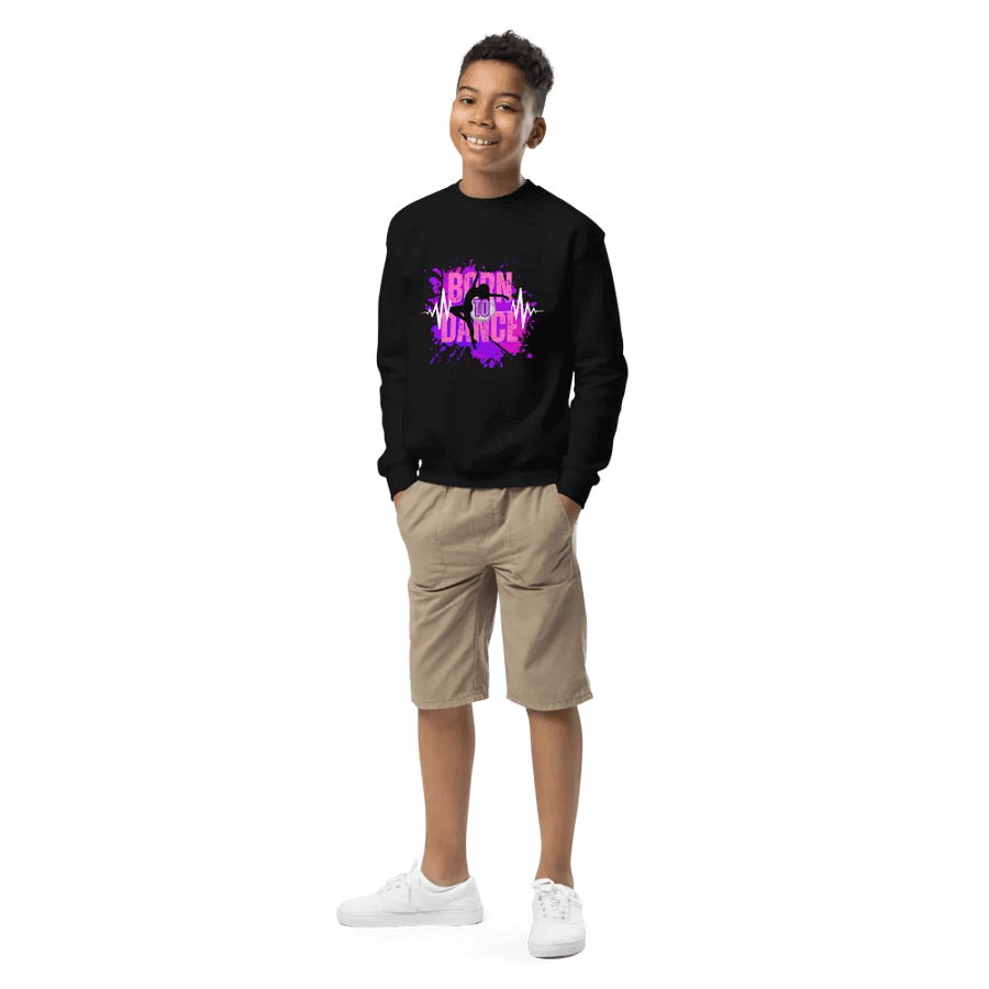 Born to Dance Her Silhouette Enigma Youth Sweatshirt product image (10)