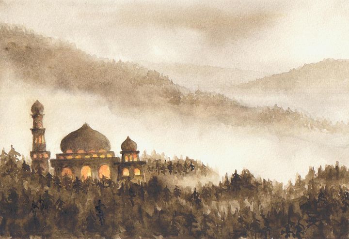 "Reaching to the Pine Forest" Painting by Deni Je product image (1)