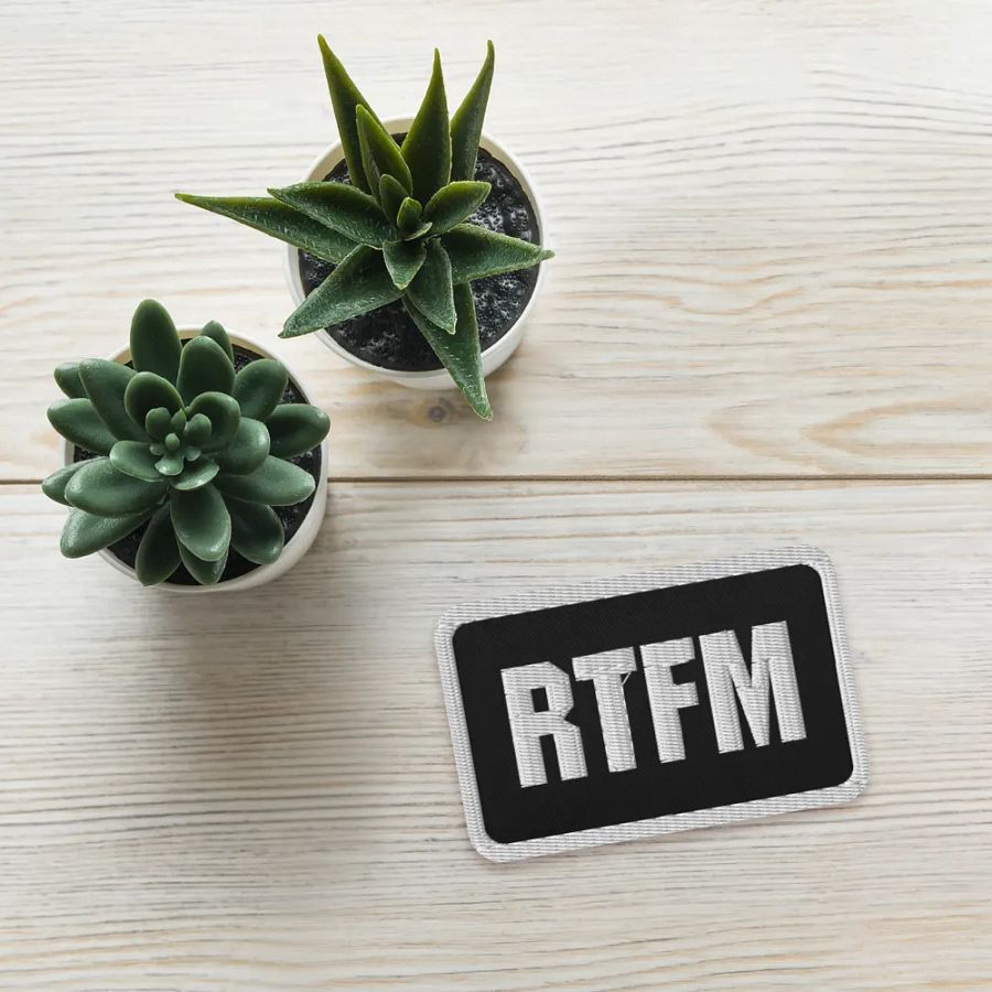 RTFM Embroidered Patch product image (4)