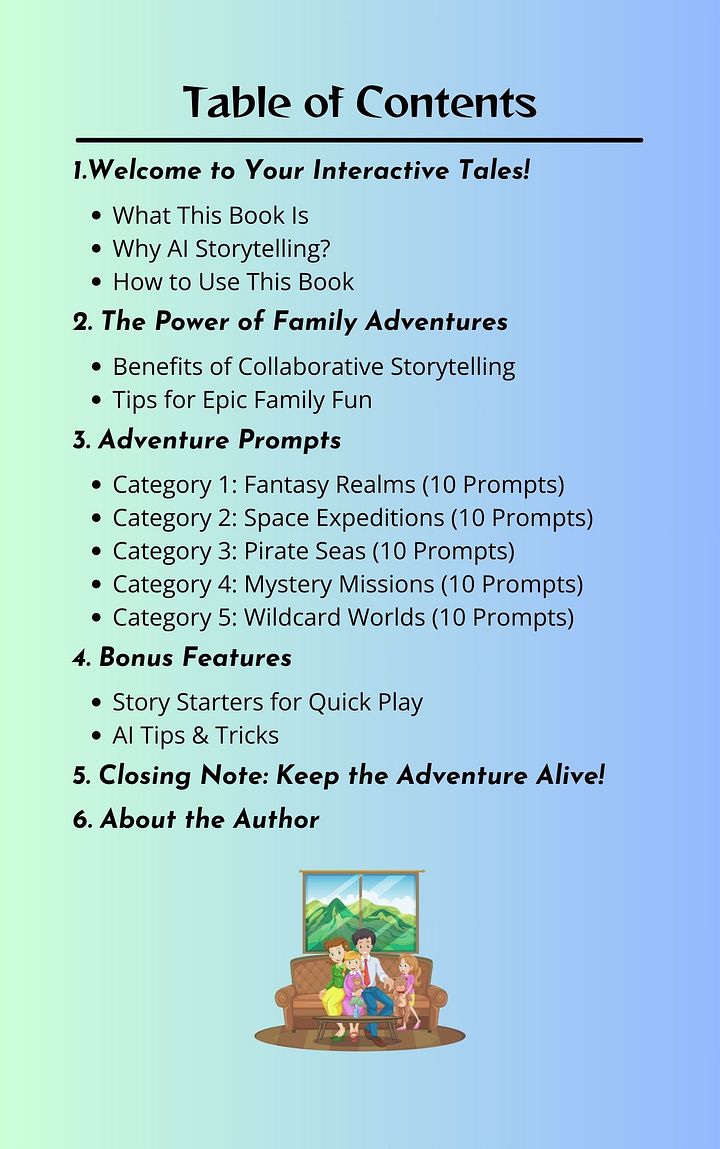 50 AI Prompts For Generating Interactive Tales: Volume 1 from AI-Powered Family Activity Ideas product image (2)