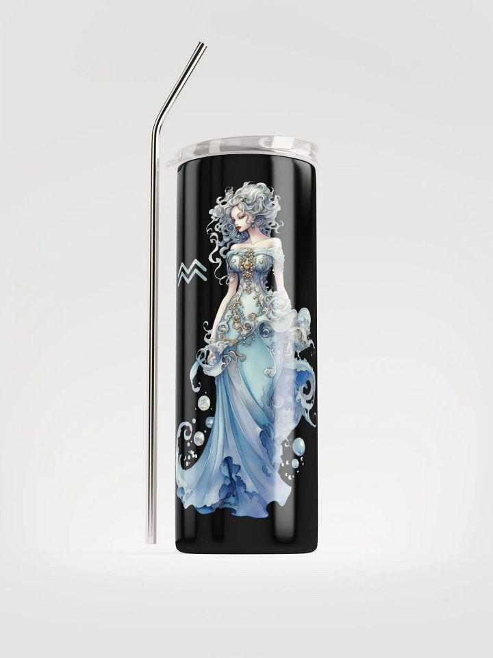 Elevate Your Beverage Experience with Our Aquarius Zodiac Stainless Steel Tumbler! 🌟 product image (1)