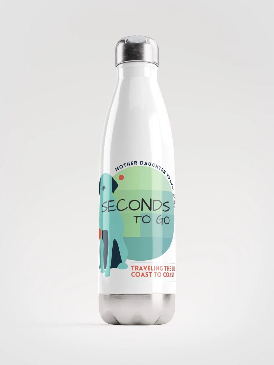 Seconds to Go Logo Signature Stainless Steel Water Bottle White product image (1)