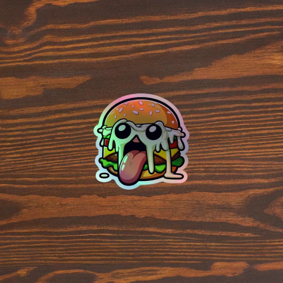 Whimsical Burger Holographic Sticker Sheet product image (5)