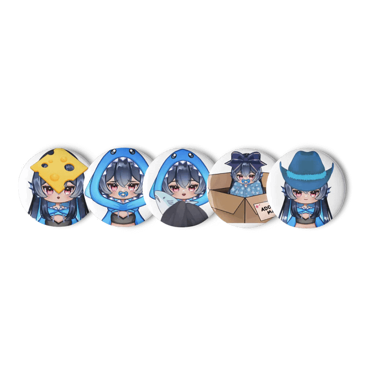 Chibi Button Pin Set (5) product image (1)