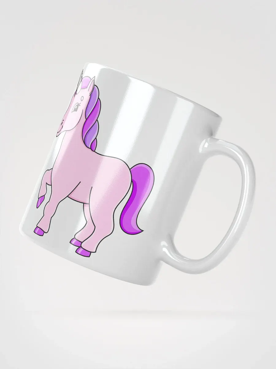 White Glossy Mug Horse product image (2)