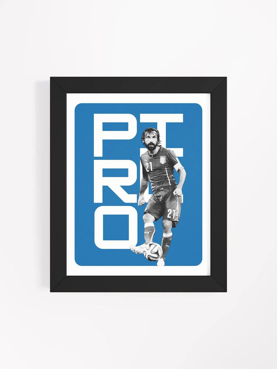 Andrea Pirlo BW Italy Name Art Framed Print product image (3)
