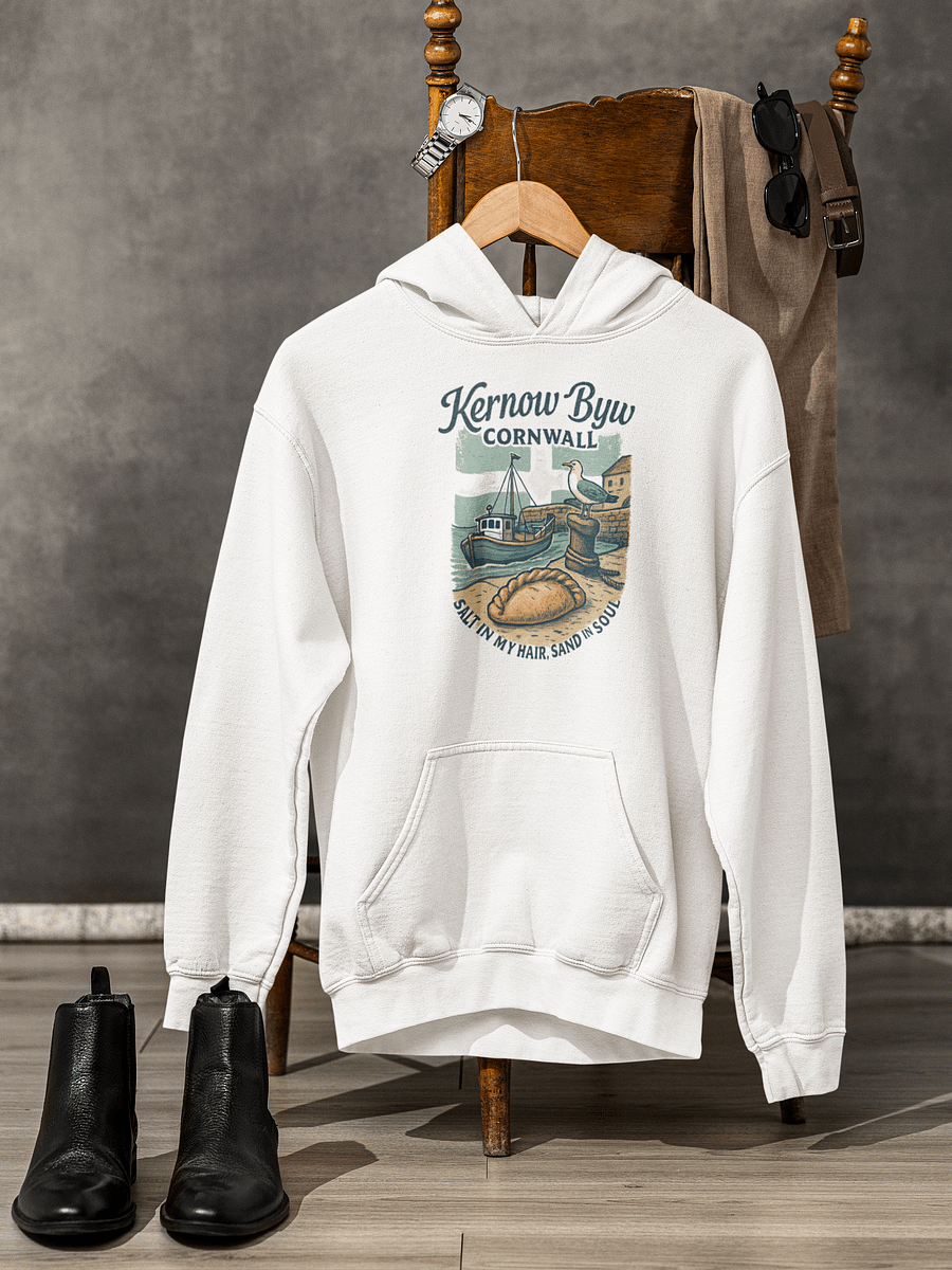 ;Kernow Byw: Salt in My Hair, Sand in My Soul - Classic Hoodie product image (10)
