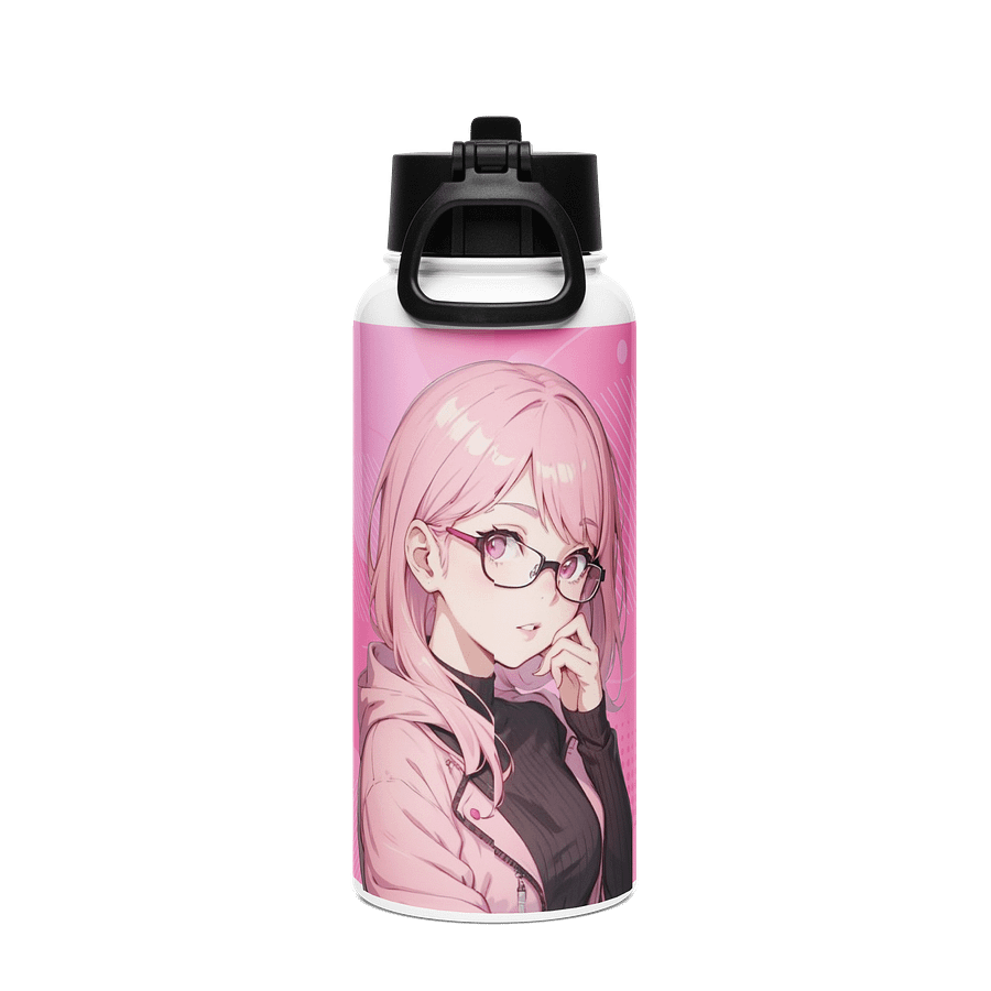 (PINK WAIFU) K Stainless Steel Water Bottle with a Straw Lid product image (2)