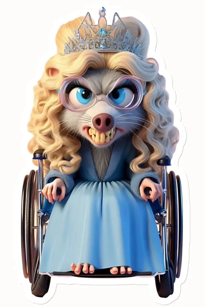 ''Cindy-Rella The Possum'' Die-Cut Magnet product image (6)