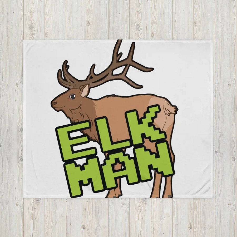 Elk Man Throw Blanket product image (16)