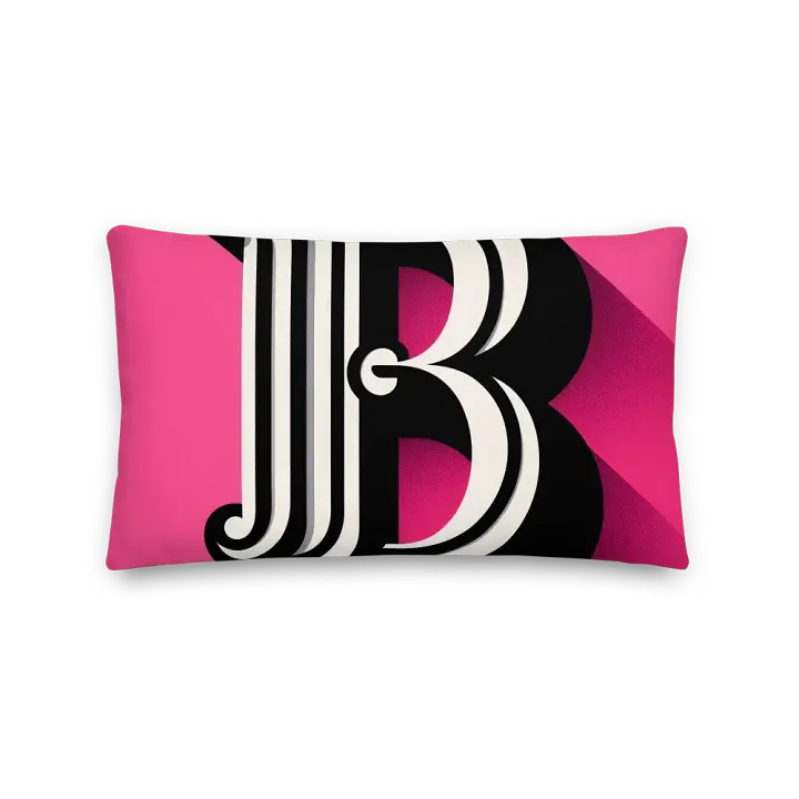 Bold 3D Letter 'B' Decorative Pillow | | AI Design initial B product image (2)