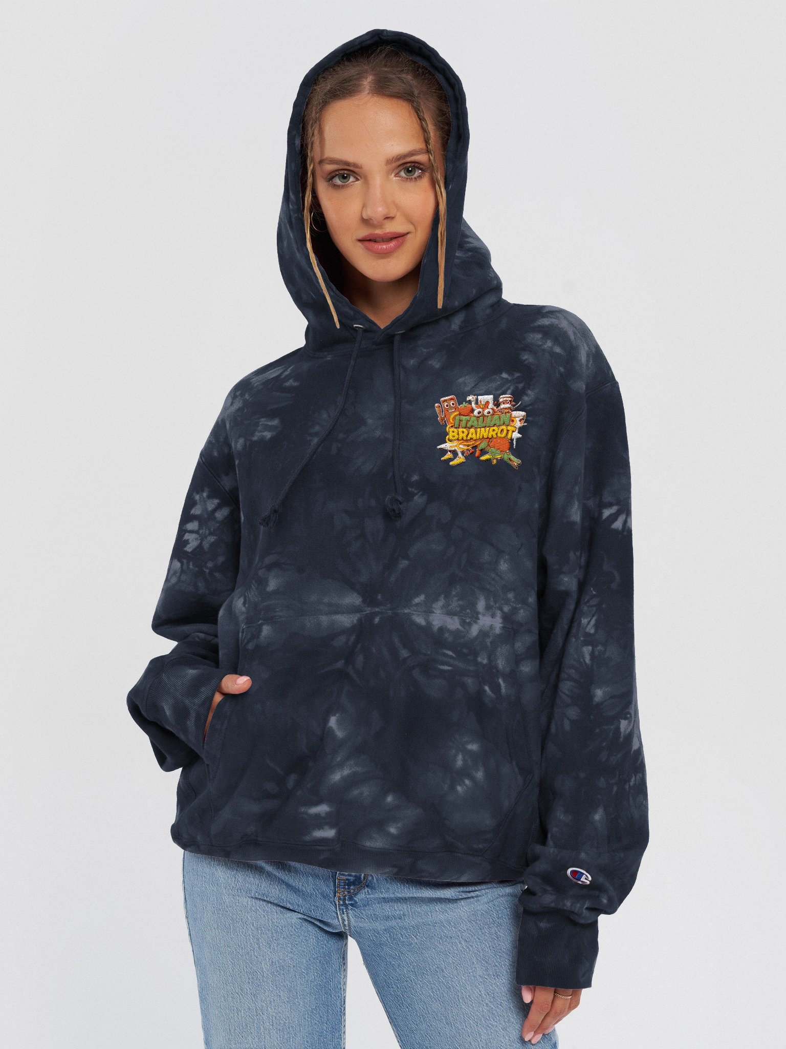 🧠 Italian Brainrot Champion Tie-Dye Hoodie 🇮🇹 product image (14)