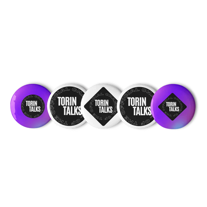 Torin Talks Logo Pin Buttons Set product image (3)