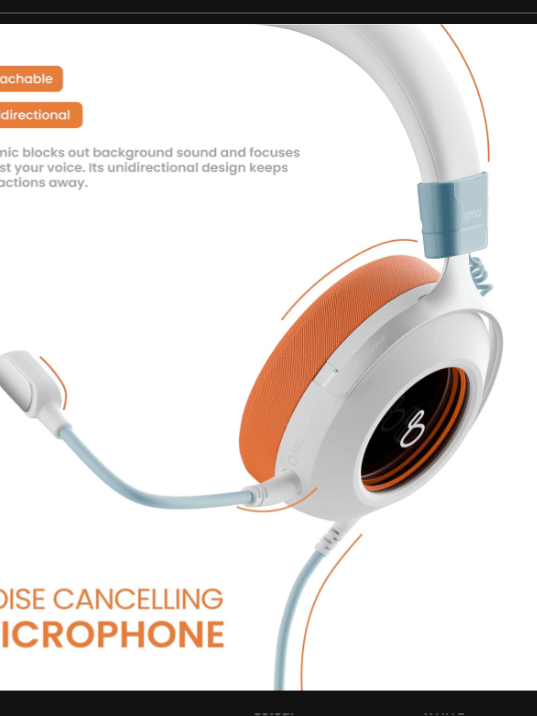 Click to see full view Armor Version.H1 Wired Over Ear Gaming Headphones with Mic (Detachable) | 50mm Neodymium Drivers with 7.1 Surround Sound & Noise product image (2)