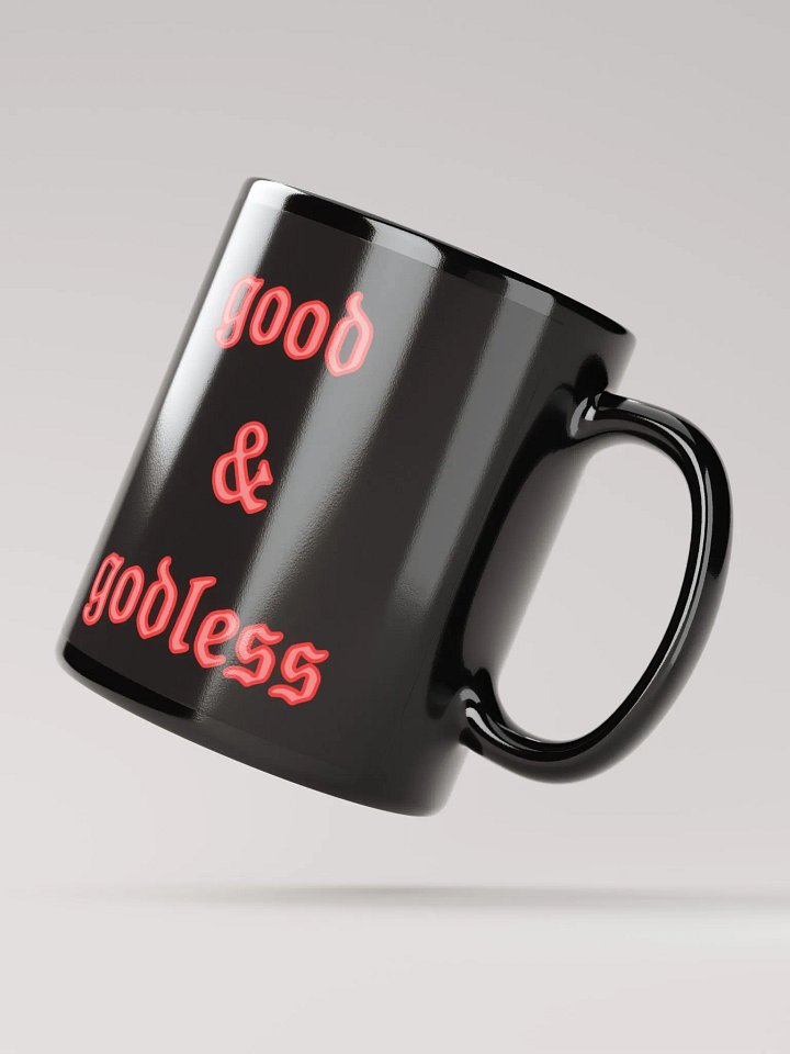Good + godless mug black product image (3)