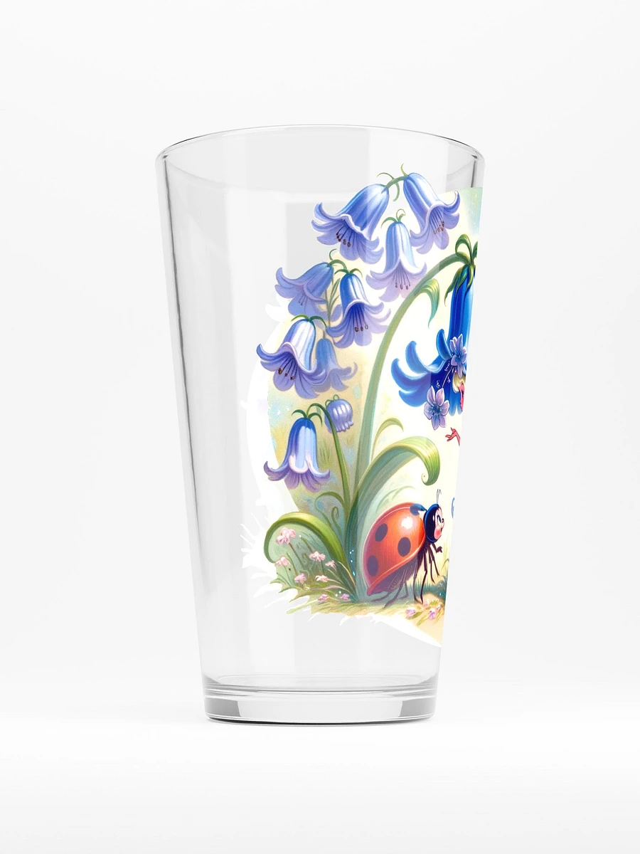 Bluebell Flower fiary and Lady Bug 16 oz Glass product image (2)