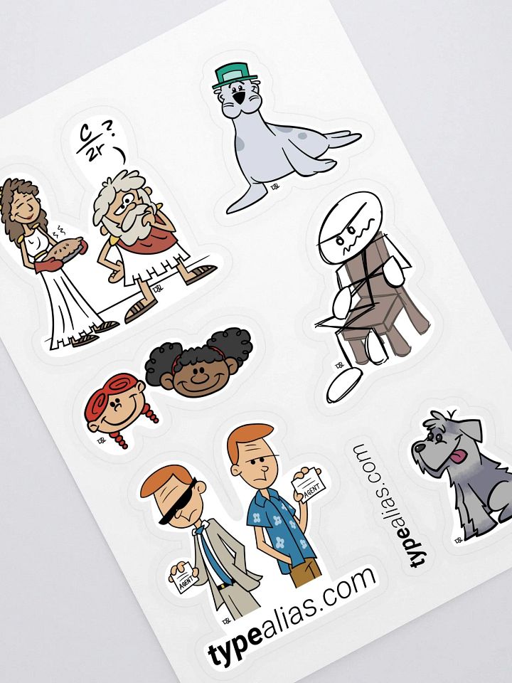 TypeAlias.com Characters Sticker Sheet product image (1)