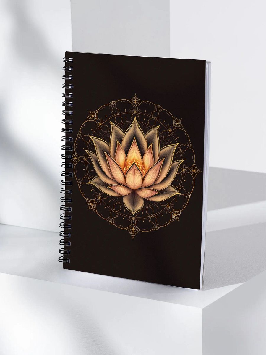 Golden Glow Lotus – Spiral Notebook product image (4)