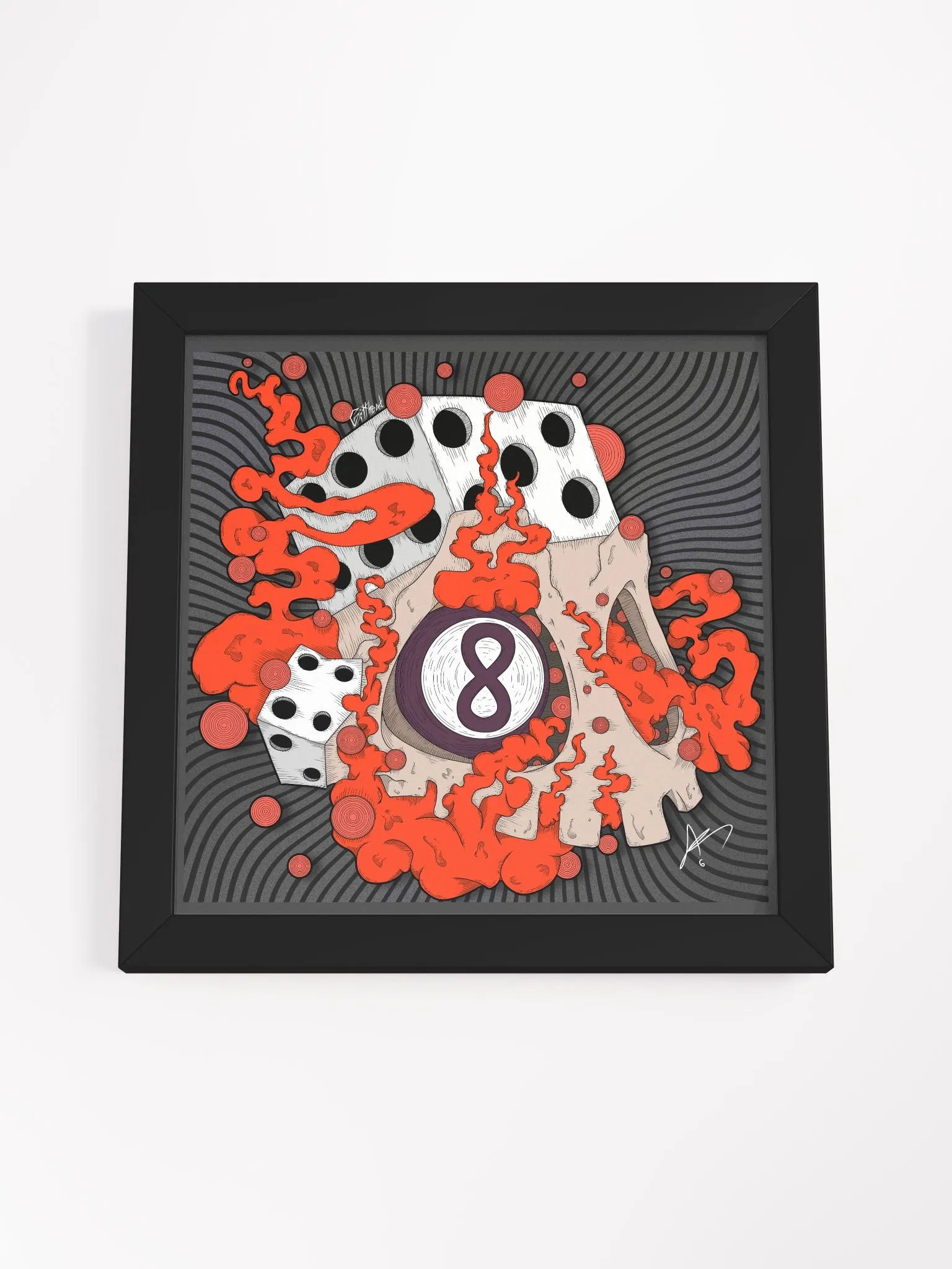 FRAMED - Dice Skull Framed product image (4)