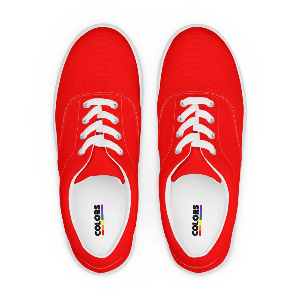 Men's Red Lace-Up Canvas Shoes product image (2)