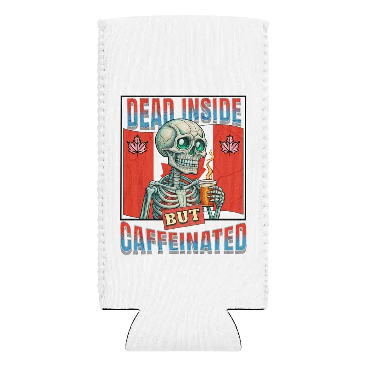 Dead Inside But Caffeinated Canada Skeleton Can Cooler product image (2)