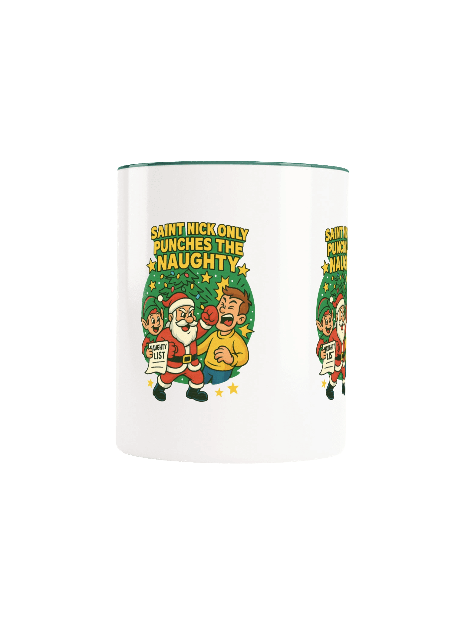 Saint Nick Only Punches The Naughty (Christmas Mug) product image (17)