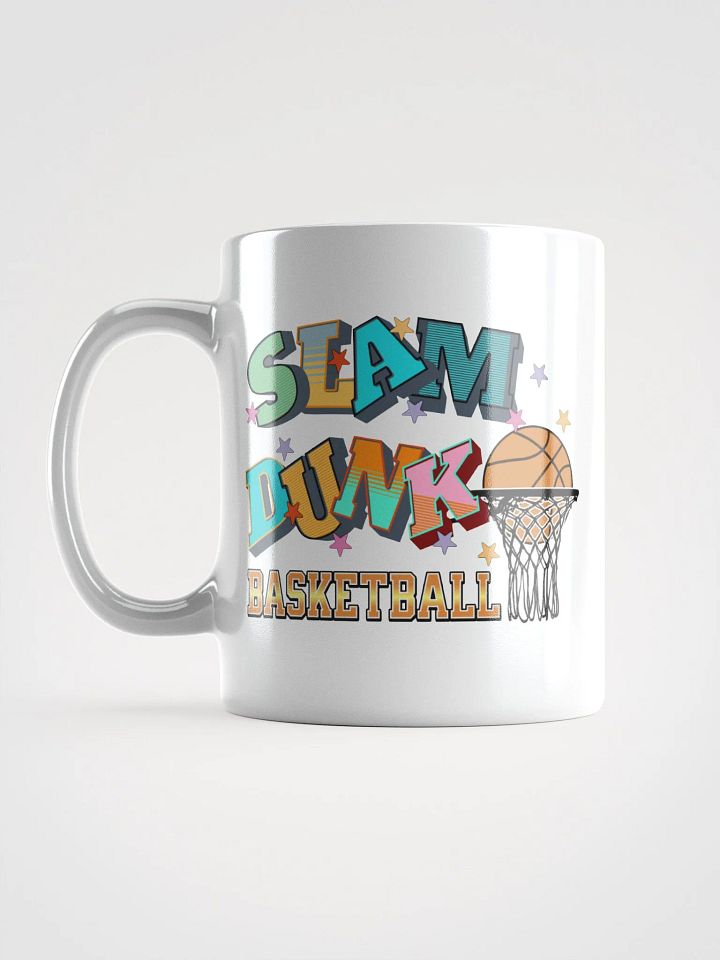 Basketball Slam Dunk Glossy White Mug product image (1)