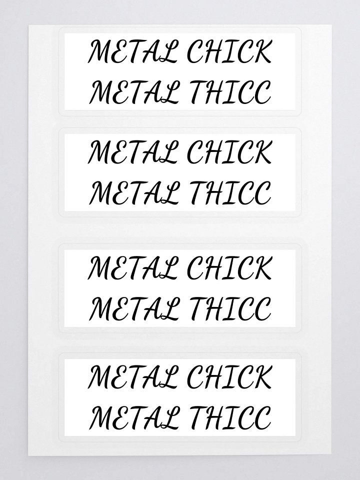 Metal Chick Metal Thicc Stickers product image (1)