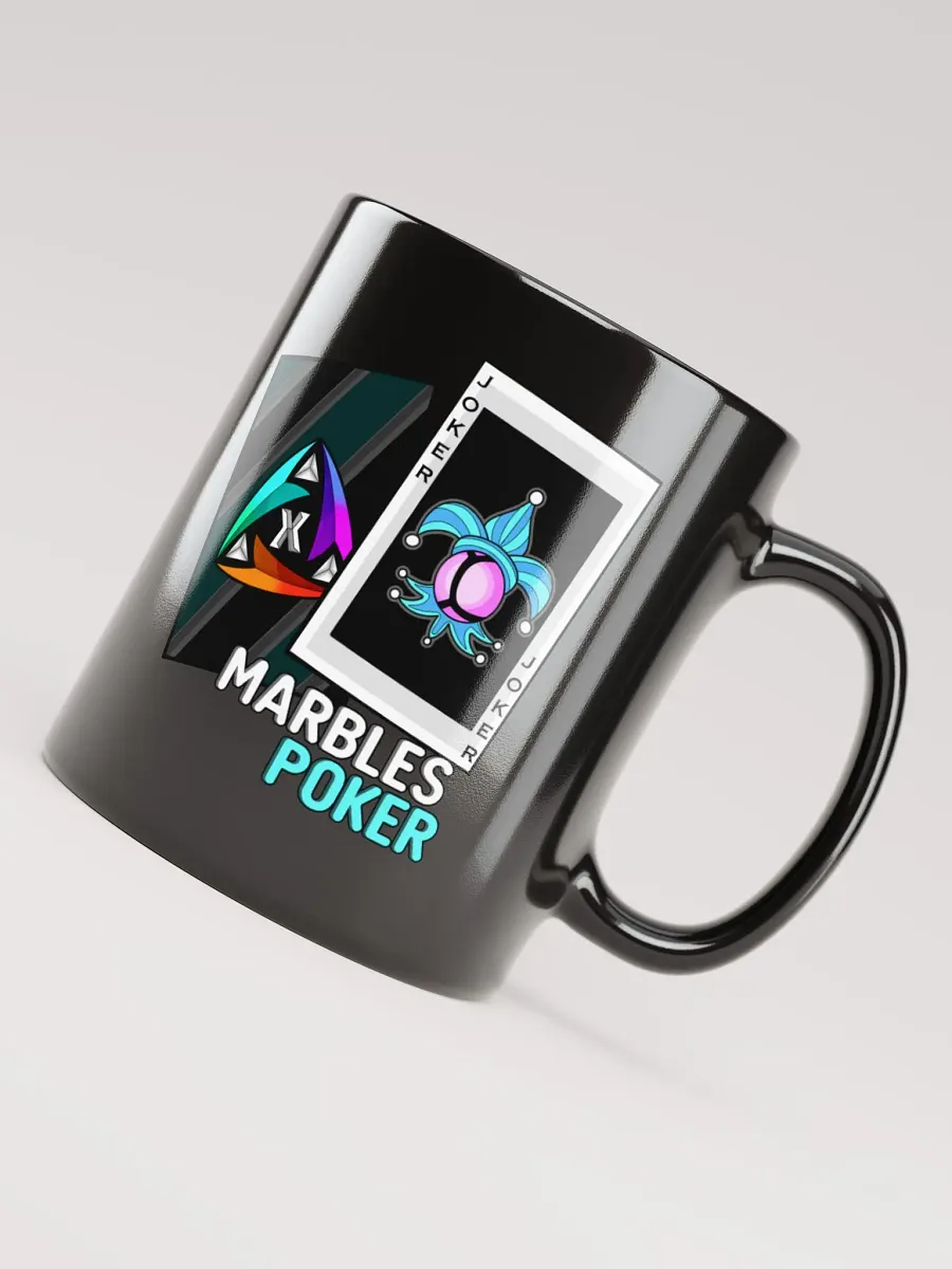 Marbles Poker V2 Black Glossy Mug product image (6)