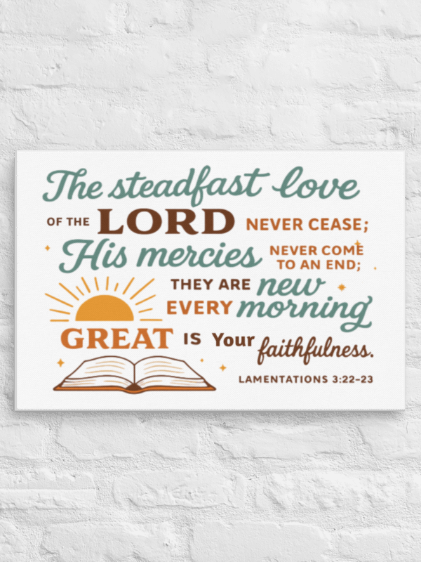 Lamentations 3:22-23 Wall Art – His Mercies Are New Every Morning | Christian Home Decor product image (4)