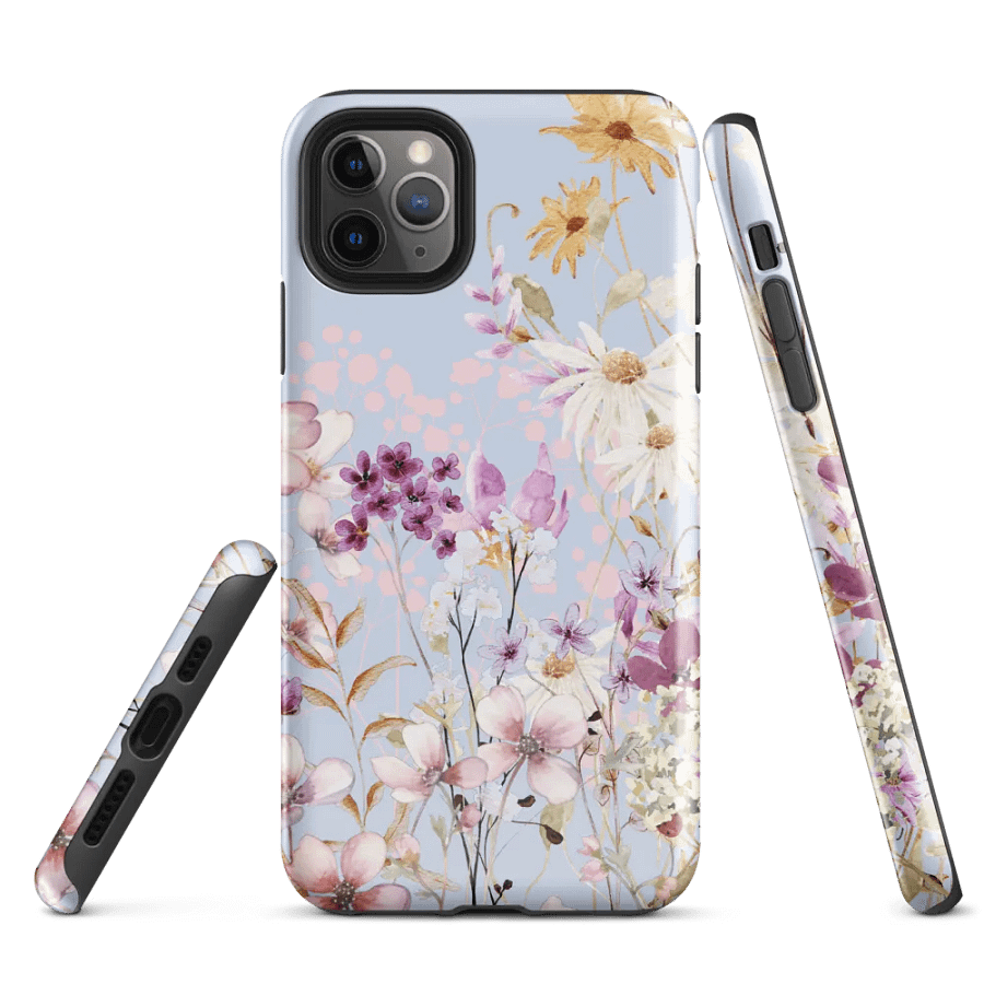 Floral Symphony Blue iPhone® Tough Case product image (1)