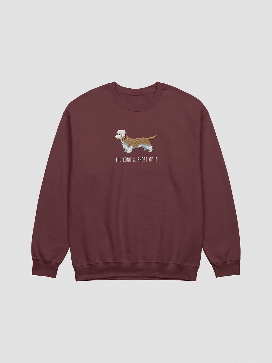 The Long & Short of It Sweatshirt (Embroidered) of a Dandie Dinmont Terrier(Mustard) product image (4)