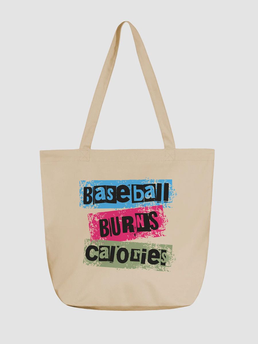 Baseball Burns Calories Grunge Vibes Eco Tote Bag product image (5)
