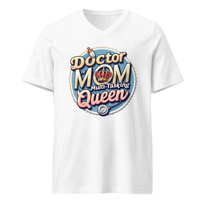 doctor mom, Queen of Multitasking V-Neck Tee product image (5)