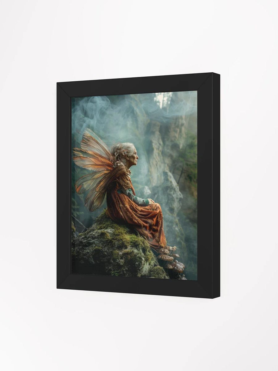 Elder fairy on a rock - Framed High Quality Matte Poster product image (3)
