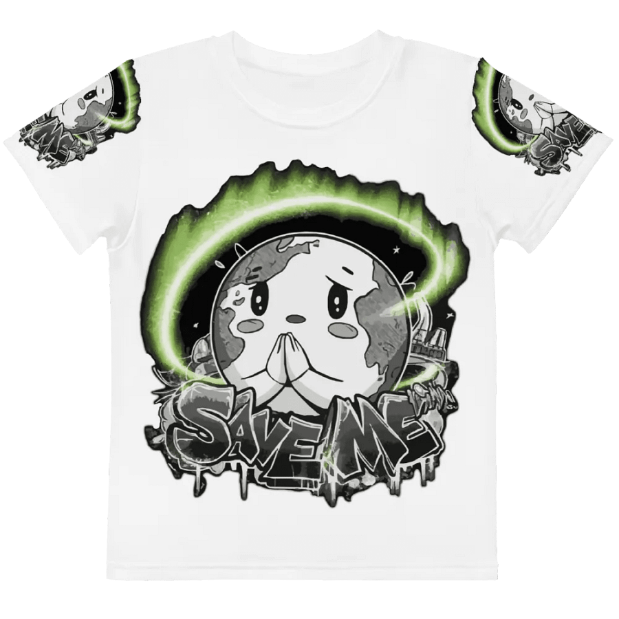 Save Me Kids Crew Neck T-Shirt | Eco-Friendly Style for Young Activists product image (12)