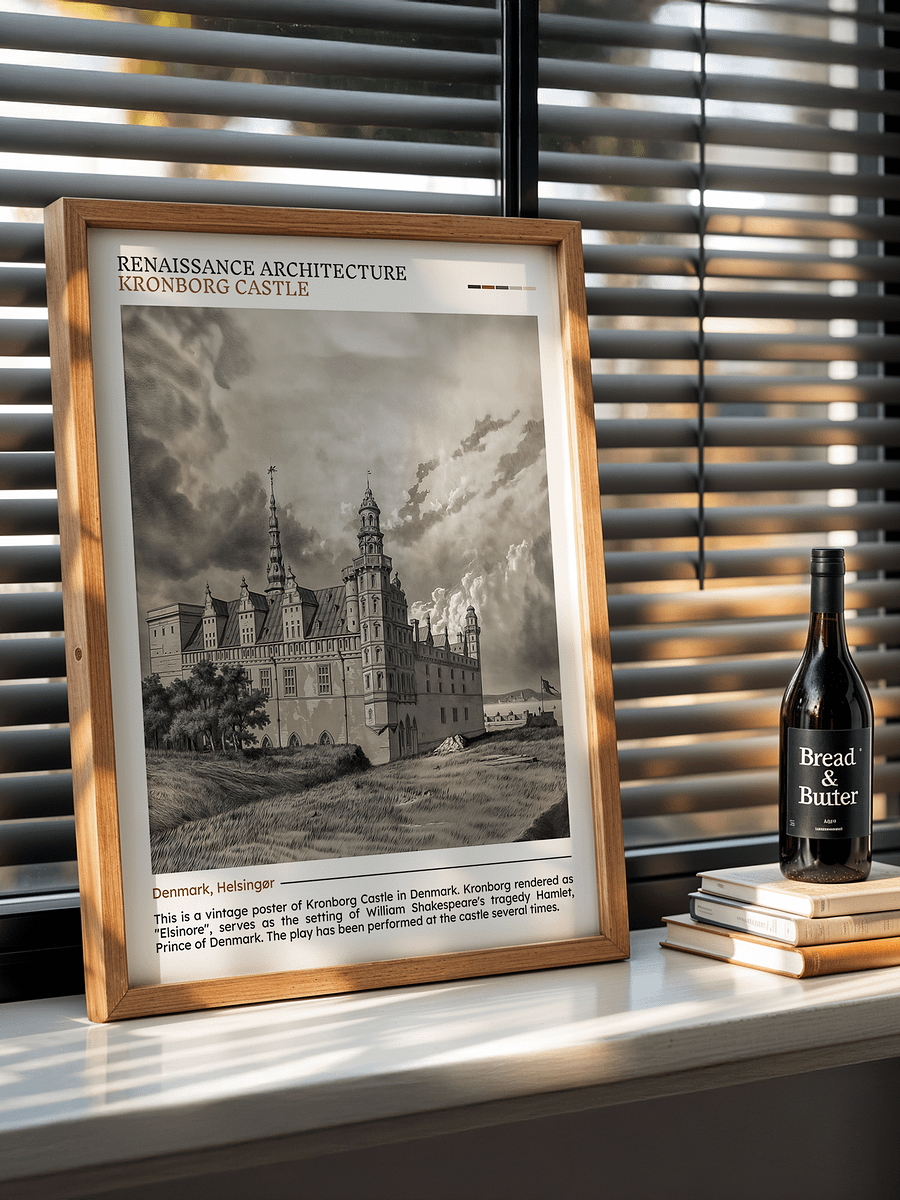 Kronborg castle - Vintage poster - Portrait product image (3)