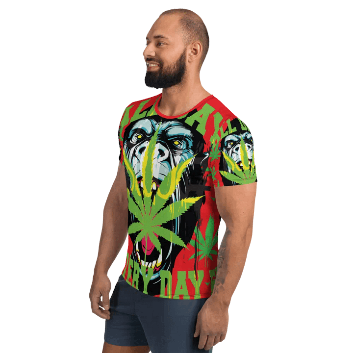 Gorilla Warfare RED | All-Over Print Athletic T-Shirt product image (2)