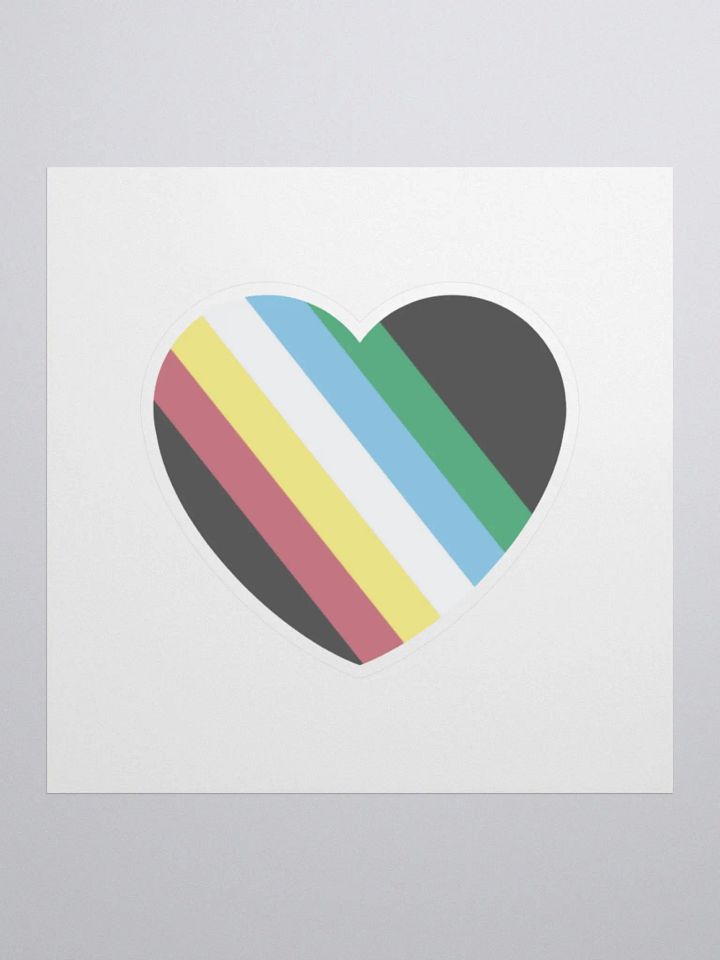 Disability Pride Heart Vinyl Sticker product image (1)