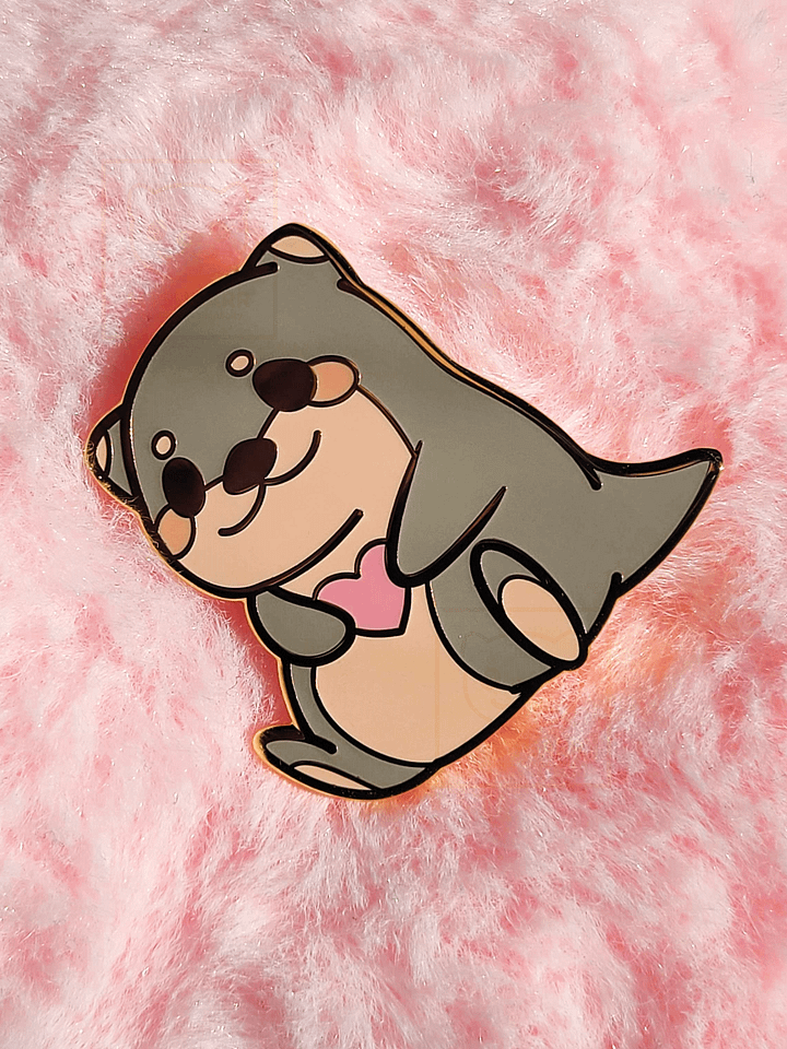 Chubby Love Otter Enamel Pin product image (2)