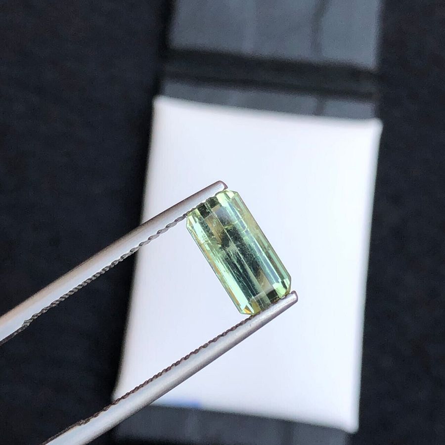 TOURMALINE FOR RING EMERALD CUT YELLOW/GREEN NATURAL GEMSTONE FOR GIFT, 1.90 CRT product image (7)