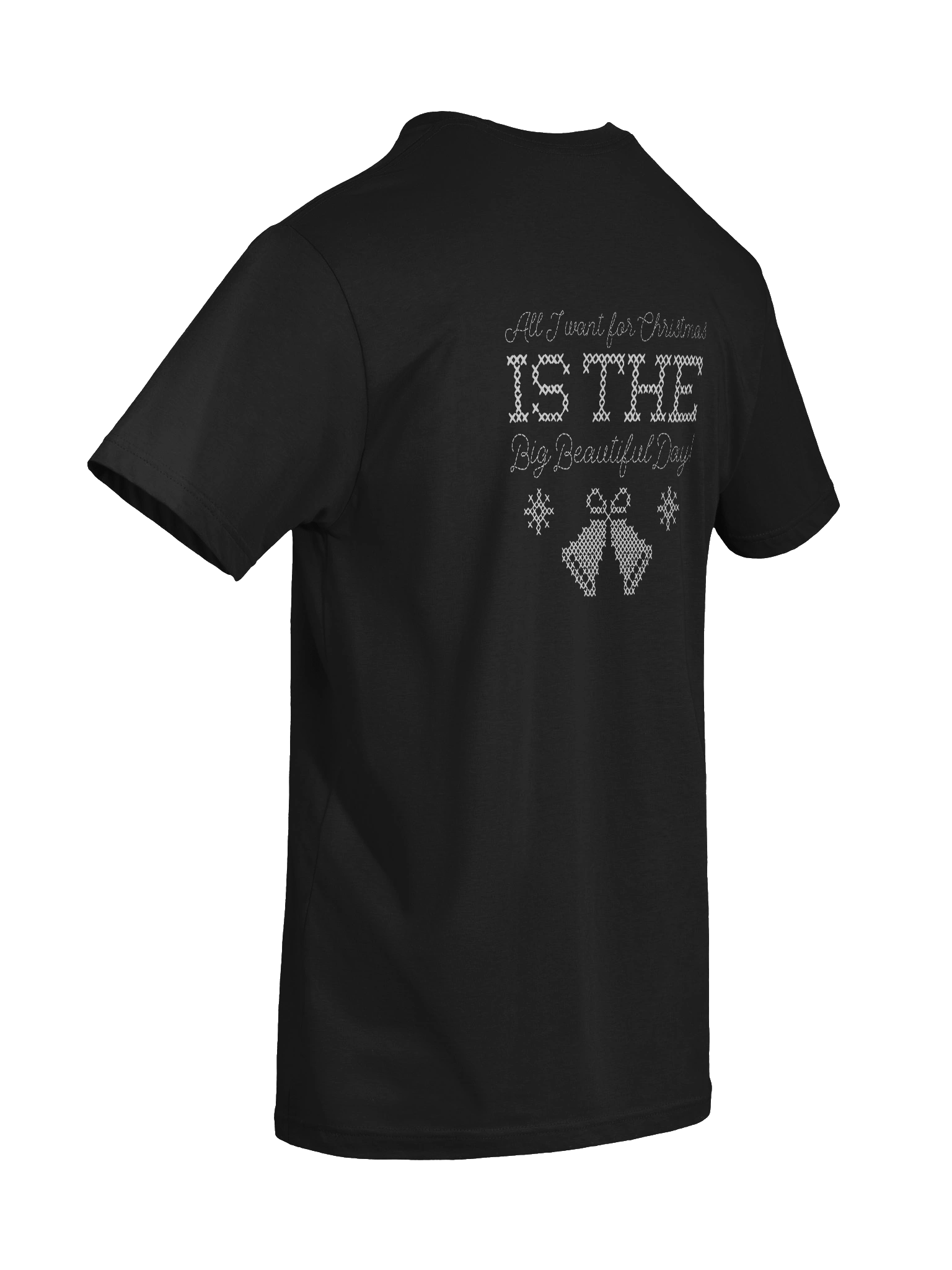 All I Want For Christmas Cross-Stitch Tee | Next Level product image (11)