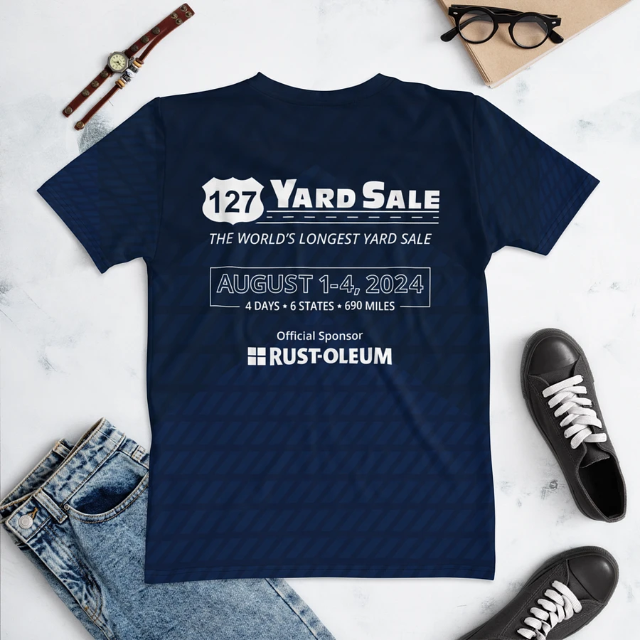 127 Yard Sale (2024) - All-Over Nautical Blue Print Women's Crew Neck T-Shirt product image (4)