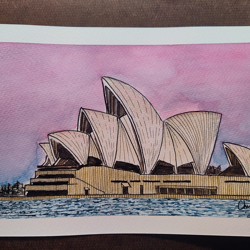 Did a small watercolor of the #Sydney opera house this week.
.
.
#watercolor #architecture #sydneyoperahouse #drawing #artist...