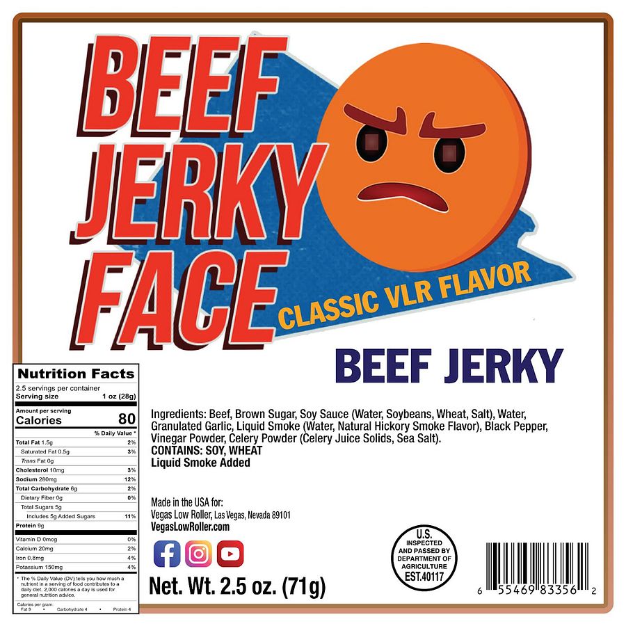 Beef Jerky Face - CLASSIC VLR FLAVOR product image (1)