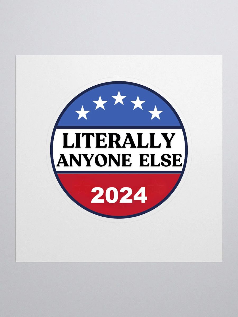 Literally Anyone Else 2024 Funny Election Sarcastic Political Humor Stickers product image (3)