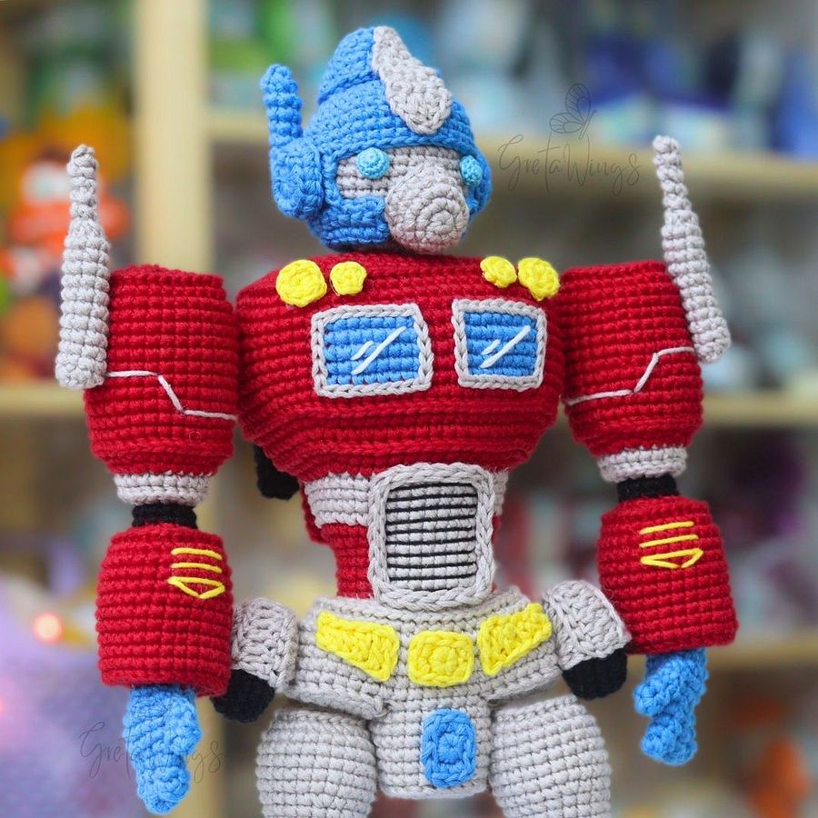 Optimus Prime Amigurumi Pattern | Transformer Crochet PDF- GretaWings (Digital Download) product image (4)