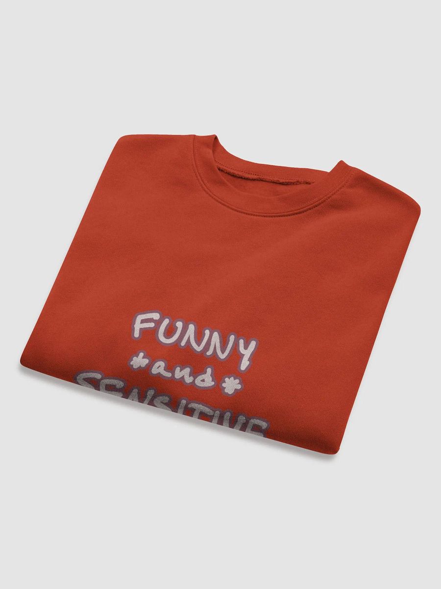 FUNNY *and* SENSITIVE (lined design, #B4899C) women’s fleece crop sweatshirt product image (16)