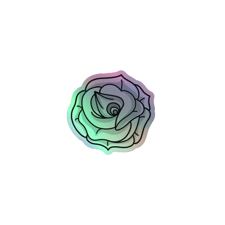 Blooming Rose - Holographic Sticker product image (1)
